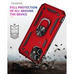 Wholesale Tech Armor Ring Stand Grip Case with Metal Plate for iPhone 12 Mini 5.4 inch (Silver)